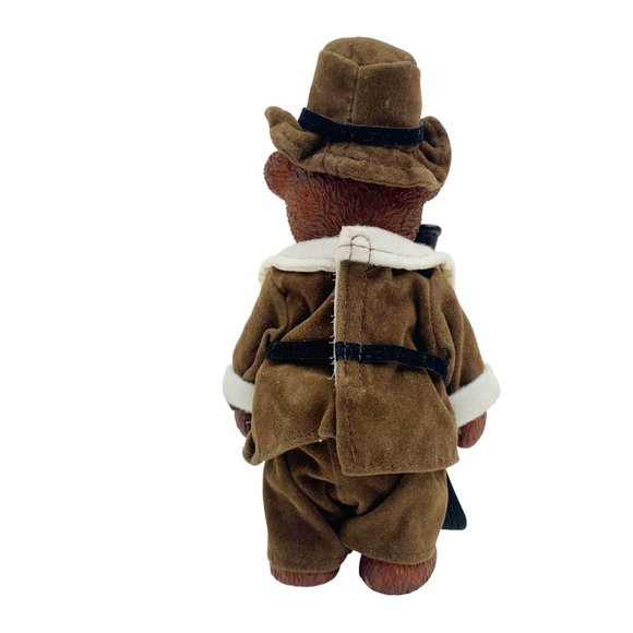Russ Teddy Town Bear Pilgrim Figurine Thanksgiving Family Dinner Holiday Decor - Picture 7 of 12